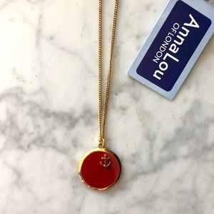 Gold nautical necklace by Anna Lou, London.